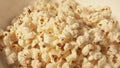 Popcorn Fills Up Bowl Closeup