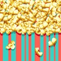 Popcorn pattern. Delicious and colorful seamless background