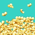 Popcorn pattern. Delicious and colorful seamless background