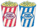 Popcorn in pencil colour sketch simple style