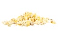 Popcorn pile bag isolated on white background Royalty Free Stock Photo