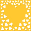 Popcorn popping. Heart shape frame. Cinema movie night sign symbol. Tasty food.