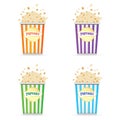 Popcorn set illustration
