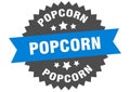 popcorn sign. popcorn circular band label. popcorn sticker