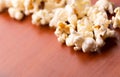 Popcorn on the table Royalty Free Stock Photo