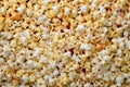popcorn texture with popped kernels and unpopped ones mixed