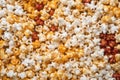 popcorn texture with popped kernels and unpopped ones mixed