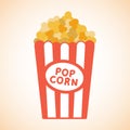 Popcorn. Vector cartoon illustration