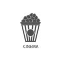 Popcorn vector icon. Royalty Free Stock Photo