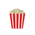 popcorn vector illustration image on white background Royalty Free Stock Photo