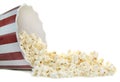 Popcorn on a white background Royalty Free Stock Photo
