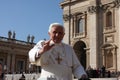 Pope Benedict XVI blesses people