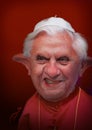 Pope Benedict XVI Caricature Royalty Free Stock Photo