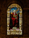 Pope Clement I, saint and martyr - Stained Glass Royalty Free Stock Photo