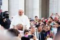 Pope in the crowd in St. Peter Royalty Free Stock Photo