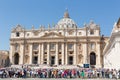 Pope Francis holds a General Audience on st. Peter`s square filled with many pilgrims in Rome, Italy