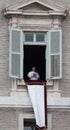 Pope Francis I during the first Angelus