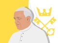 Pope Francis illustration Royalty Free Stock Photo