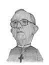 Pope Francis illustration sketch Royalty Free Stock Photo