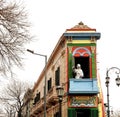 Pope Francis. La Boca, BB AA, Argentina. Caminito Museum Street. Immigrants, port. Houses with zinc walls. Colors, colored houses