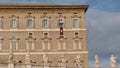 Pope Francis prays the Angelus from the window of the papal apartment - Vatican City Royalty Free Stock Photo