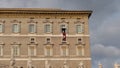 Pope Francis prays the Angelus from the window of the papal apartment - Vatican City Royalty Free Stock Photo