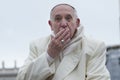 Pope Francis send kiss to faithful