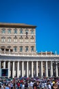 Pope Francis in Vatican during Angelus prayer Royalty Free Stock Photo