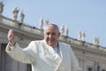 Pope greets faithful