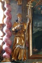 Pope Gregory I, statue on the altar in the Holy Trinity Church in Klenovnik, Croatia