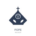 Pope icon. Trendy flat vector Pope icon on white background from