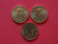 Pope John Paul II, Benedict XVI and Francis I 50 cents coins