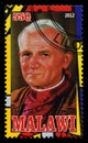 Pope John Paul II Postage Stamp Royalty Free Stock Photo