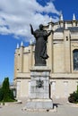 Pope John Paul II Statue, Cathedral de la Almudena, Madrid, Spain Royalty Free Stock Photo