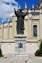 Pope John Paul II Statue, Cathedral de la Almudena, Madrid, Spain Royalty Free Stock Photo