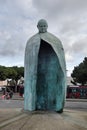 Pope John Paul the Second statue in Rome Royalty Free Stock Photo