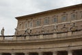 The pope palace at Saint Peter Square, aka piazza San Pietro and the Collonade Royalty Free Stock Photo