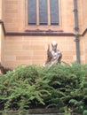 Pope statue church sandstone religion