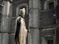 Pope Statue outside Mexico city Basilica of Our Lady of Guadalupe Royalty Free Stock Photo