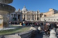 Pope uudience on st. Peter`s square in Vatican Royalty Free Stock Photo