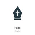 Pope vector icon on white background. Flat vector pope icon symbol sign from modern religion collection for mobile concept and web Royalty Free Stock Photo