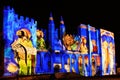 The Popes` Palace in Avignon, France by night Royalty Free Stock Photo