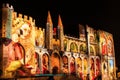 The Popes' Palace in Avignon, France by night Royalty Free Stock Photo