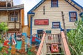 Popeye village on a sunny day. Famous attraction and open-air museum on Malta island. Summer landscape.