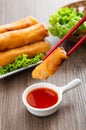 Popiah, deep fried spring rolls