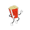 Poping popcorn groovy character