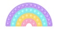 Popit a fashionable silicon fidget toys. Addictive antistress rainbow toy for fidget in pastel colors. Bubble sensory Royalty Free Stock Photo