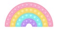 Popit rainbow as a fashionable silicon fidget toys. Addictive antistress rainbow toy for fidget in pastel colors. Bubble Royalty Free Stock Photo