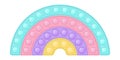 Popit a fashionable silicon fidget toys as a rainbow. Addictive antistress rainbow toy for fidget in pastel colors Royalty Free Stock Photo