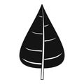 Poplar leaf icon, simple style